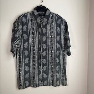 Marquise Charcoal and Light Gray Paisley Shirt